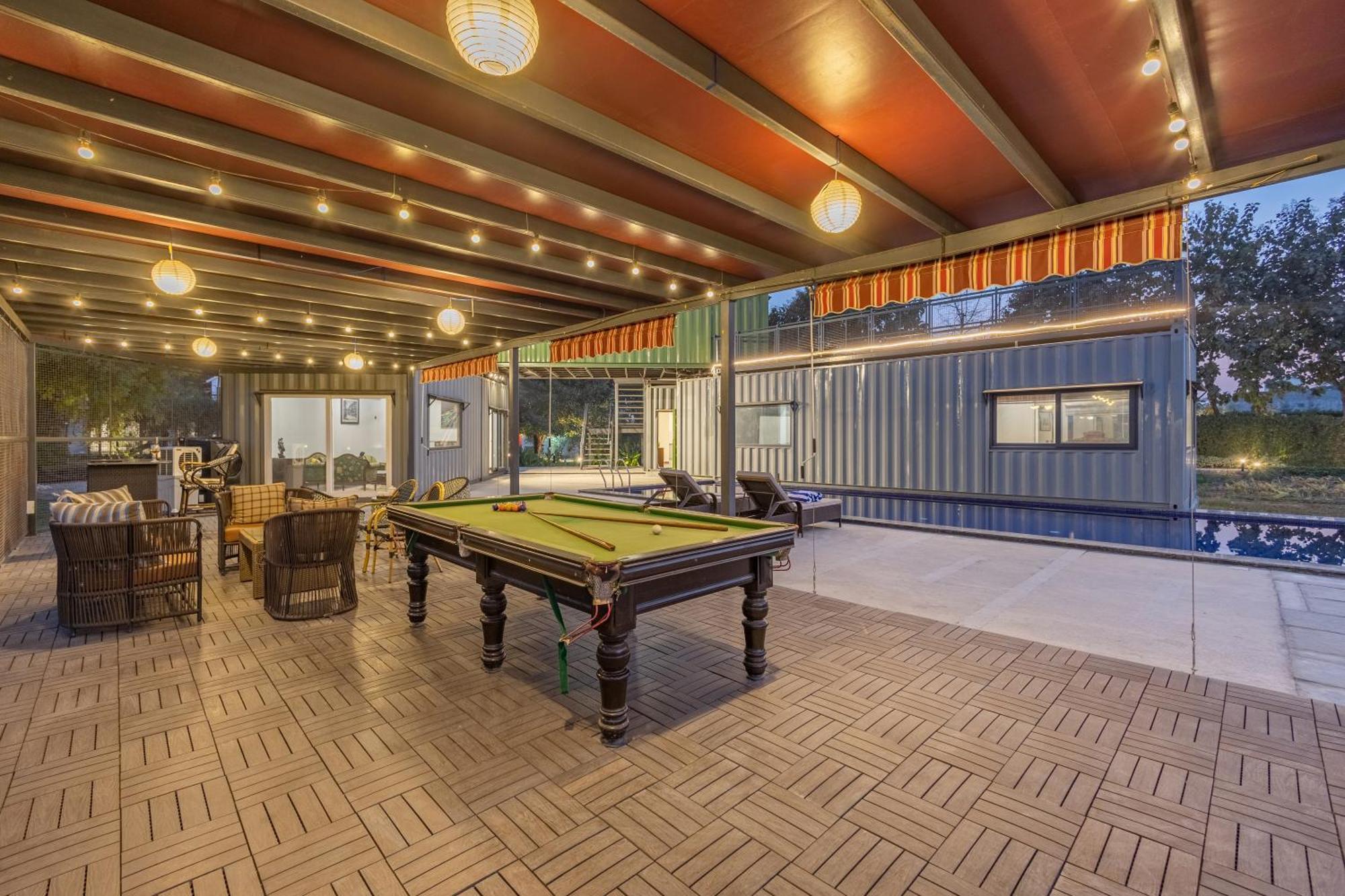 Dhauj Elivaas Hidden Oasis 4Bhk With Pool, Mud House & Container House 빌라 외부 사진